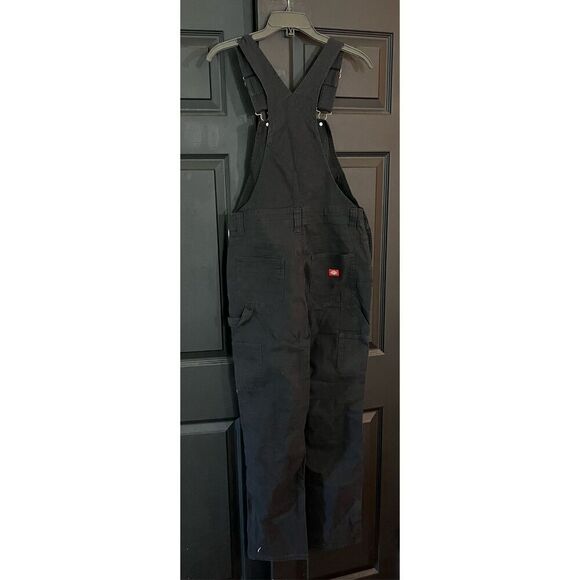 Dickies womens Denim Double Front Bib Overalls - Picture 4 of 7